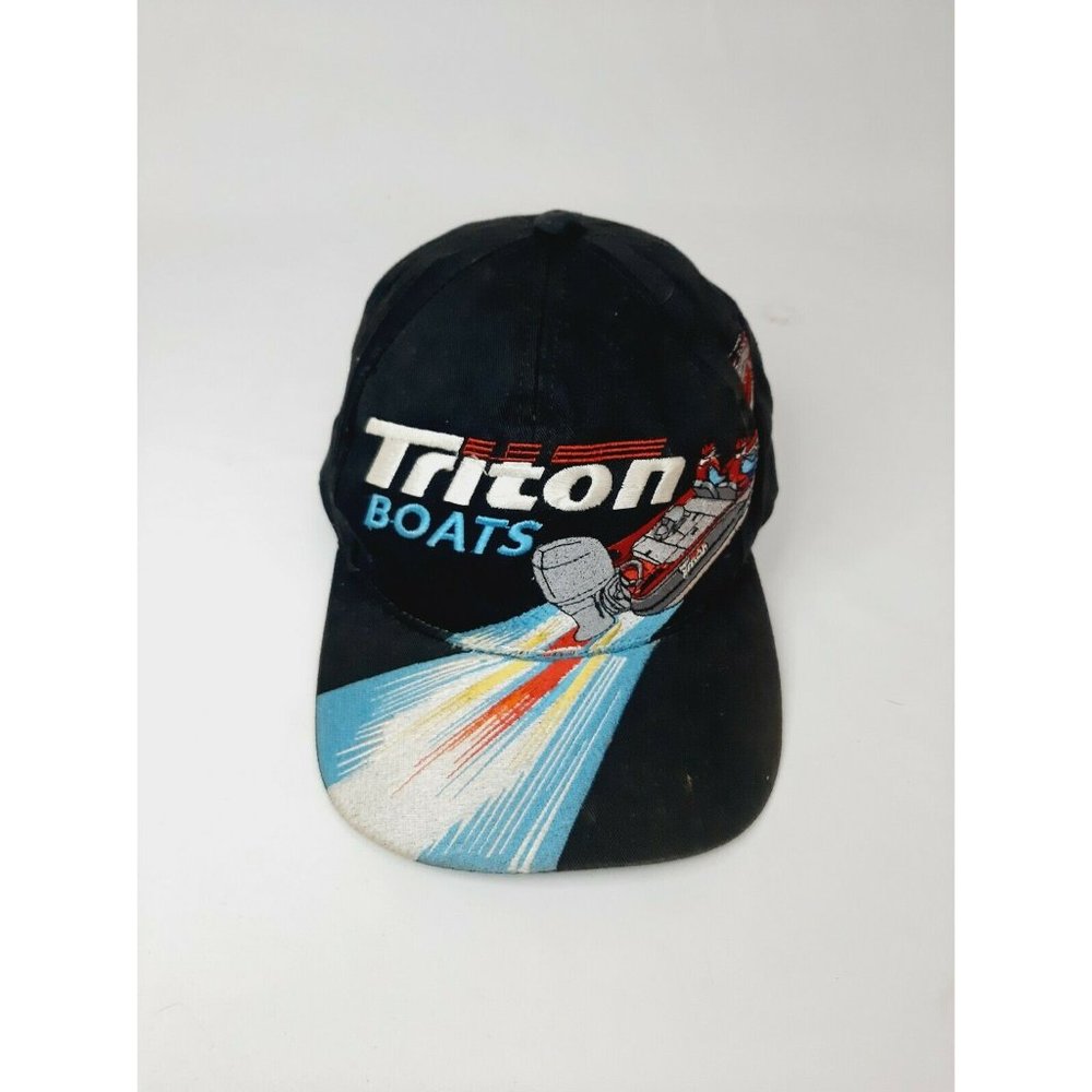 RARE Vintage 1990's Triton Boats Kudzu Snapback Trucker Hat Cap